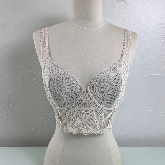 Victoria’s Secret Dream Angels Balconet Corset Bra Size 34DD or 34E EUC - Picture 1 of 12